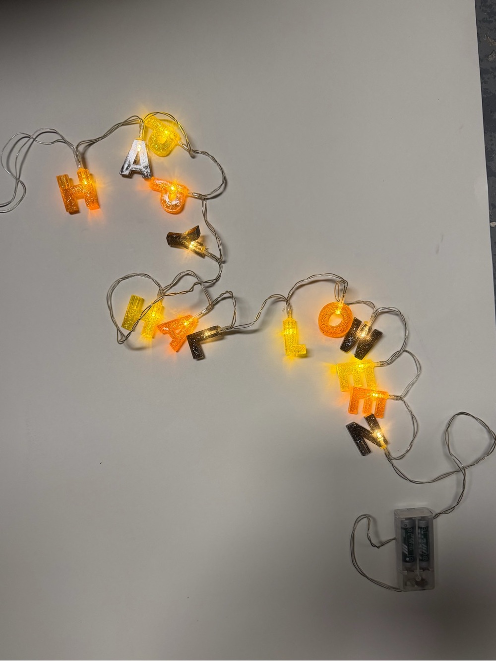 Holiday 'Happy Halloween' Battery-Powered String Lights - Orange & Yellow